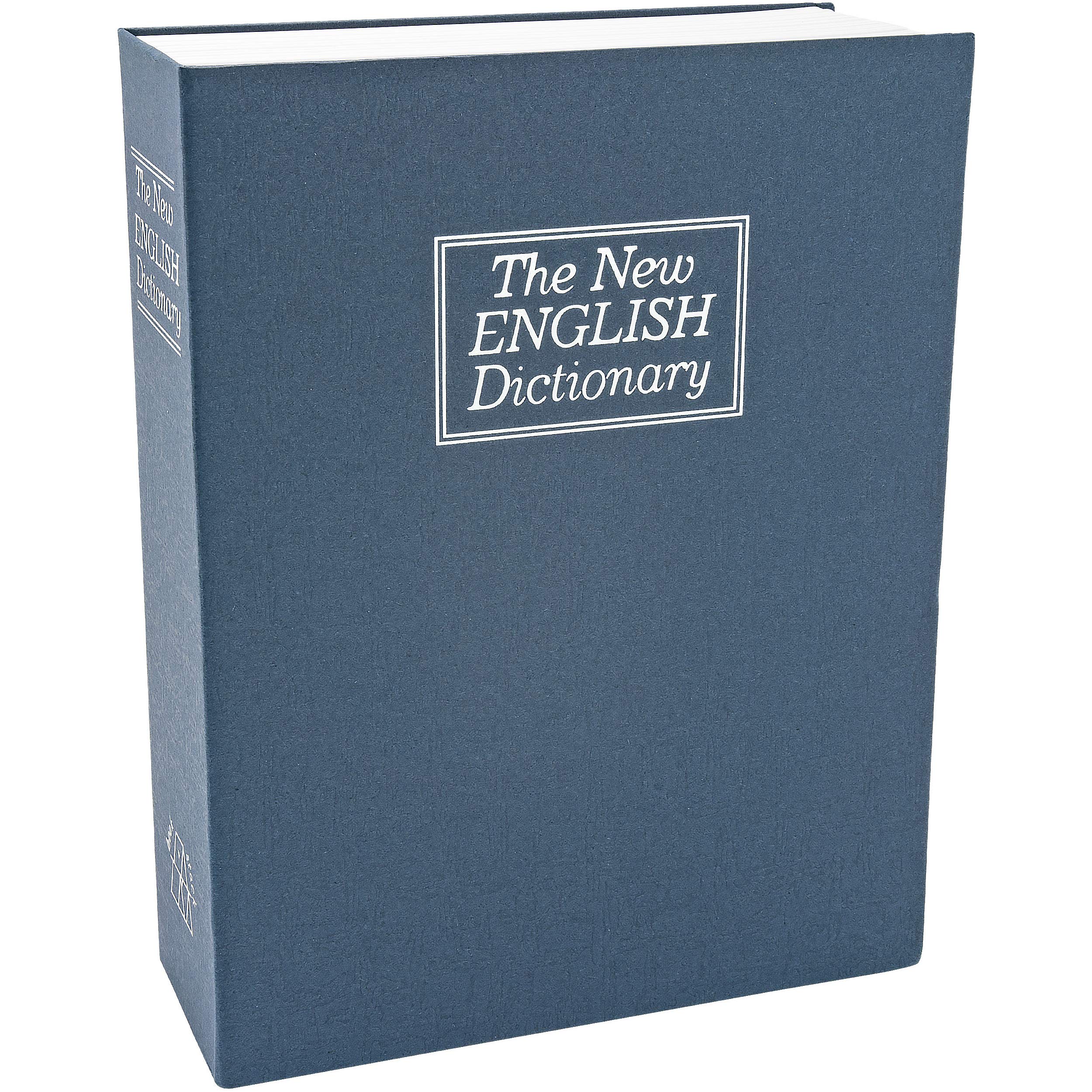Southern Homewares Large New English Dictionary Hidden Secret Diversion Lock Box Book Safe, Blue