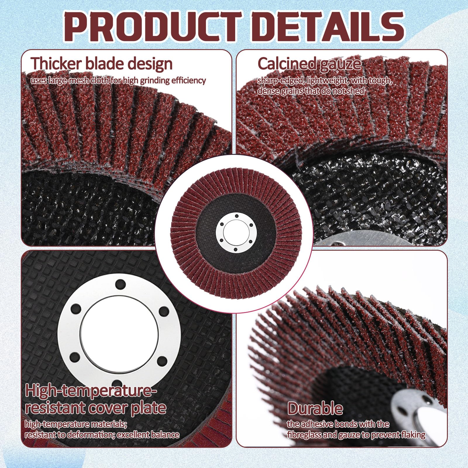 Landhoow Flap Discs - 20 Pack for Angle Grinder -3