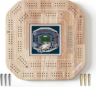 YouTheFan NFL Licensed Fan Cribbage Wood Board Game