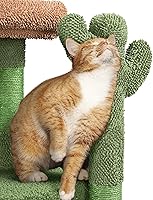 Vista 3 de Yaheetech Árbol para Gatos de Cactus, Torre para Gatos de 42 Pulgadas para Gatos de Interior, Condominio para Gatitos de Múltiples Niveles con Poste