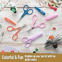 Vista 7 de Beaditive Juego de tijeras para detalles de alta precisión (2 piezas) puntas afiladas y finas, corte de papel, álbumes de recortes, costura