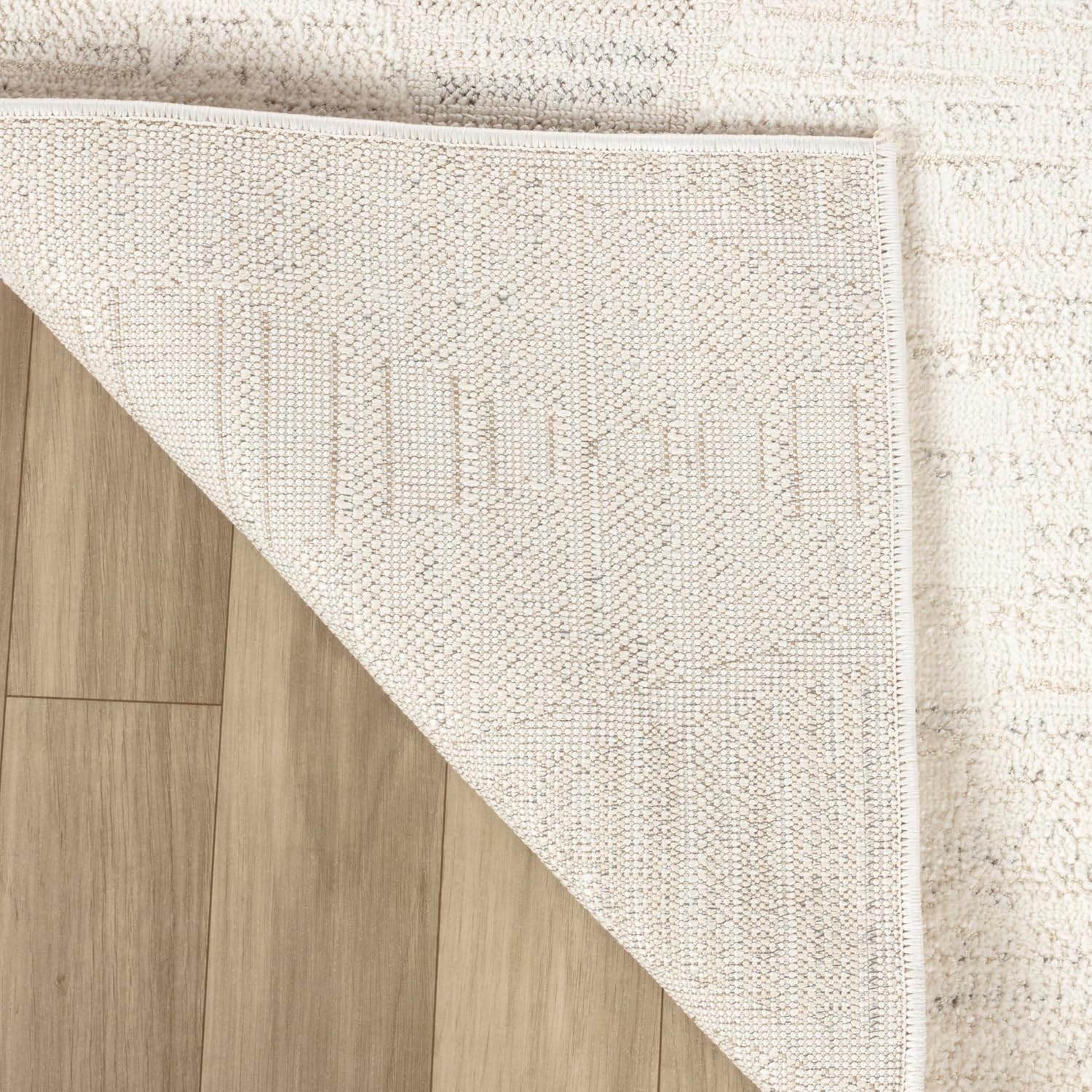 RUG BRANCH Astra 2'x5' (Exact Size: 2'3" x 5'1") Modern Indoor Doormat Rug, Cream Beige - Doorway, Bedroom, and Kitchen, Accent Rug