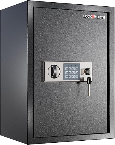 Miniatura 7 de Caja de seguridad segura para el hogar, 1.9 pies cúbicos para dinero, joyas, documentos y armas, caja fuerte de seguridad para oficina, hotel, 13.8