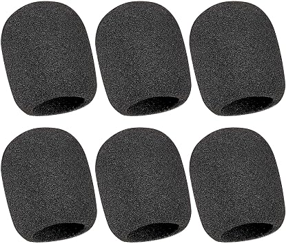 Microphone Cover, 6 Pcs Microphone Windscreen, Foam Mic Cover Suitable for SM58, E835 and Most Standard Handheld Mic