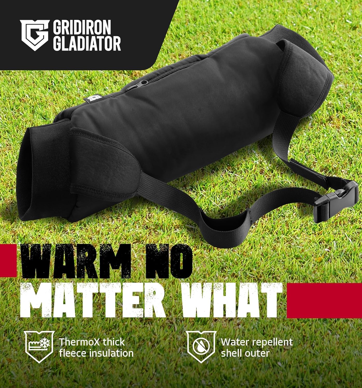 Gridiron Gladiator Football Handwarmer Pouch for Adults - Tactical Hand Muff Warmer - Warming Pouch for Cold Weather