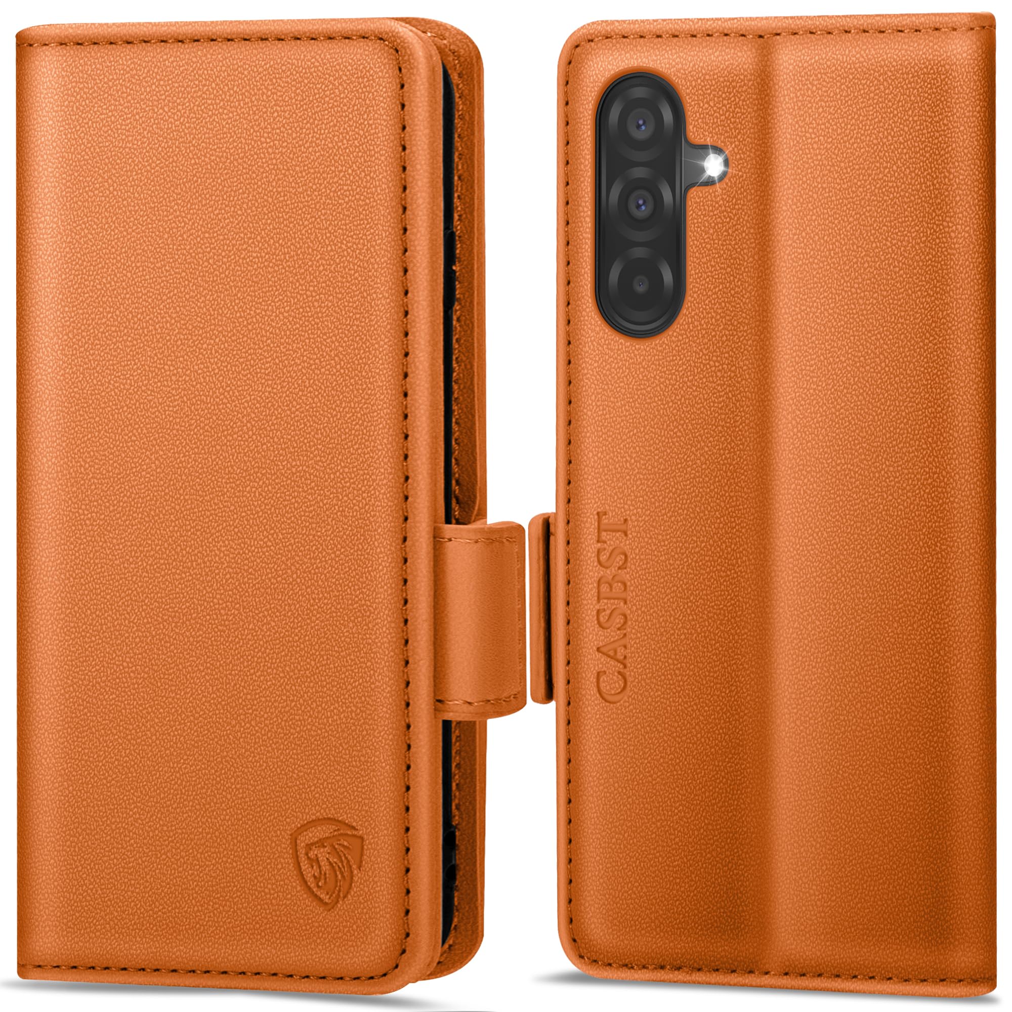 CASBST Handyhülle für Samsung Galaxy A50/A30S Hülle, Premium Leder Schutzhülle Klappbar für Samsung Galaxy A50 Flip Case mit Kartenfach Ständer Magnet Klapphülle für Samsung A50 Hülle (Schwarz)