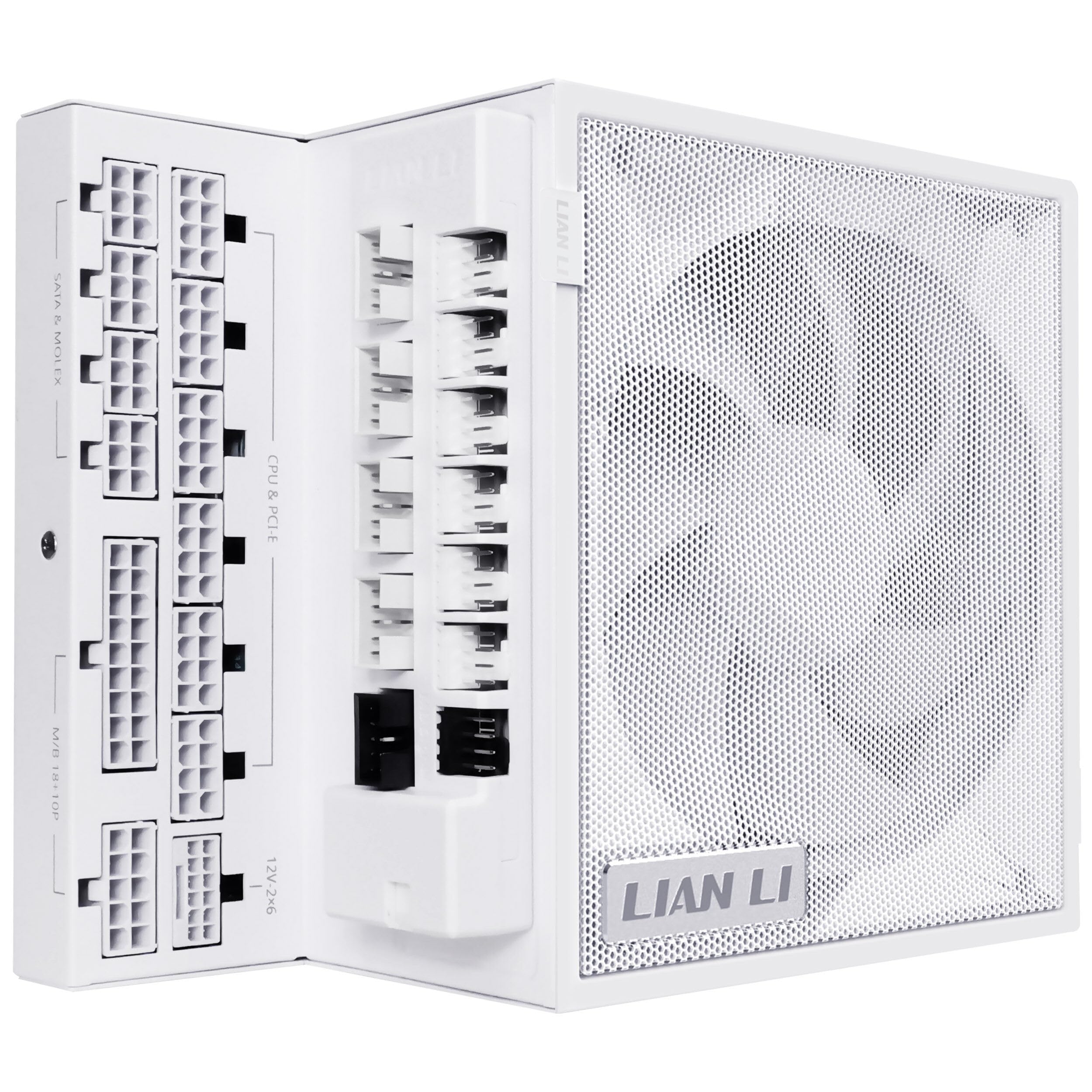 Lian Li Edge Gold 1200 80 Plus Gold Netzteil, Pcie 5.1, Atx 3.1 - 1.200 Watt, Wei?, Inkl. UsB-Hub (eg1200g White)