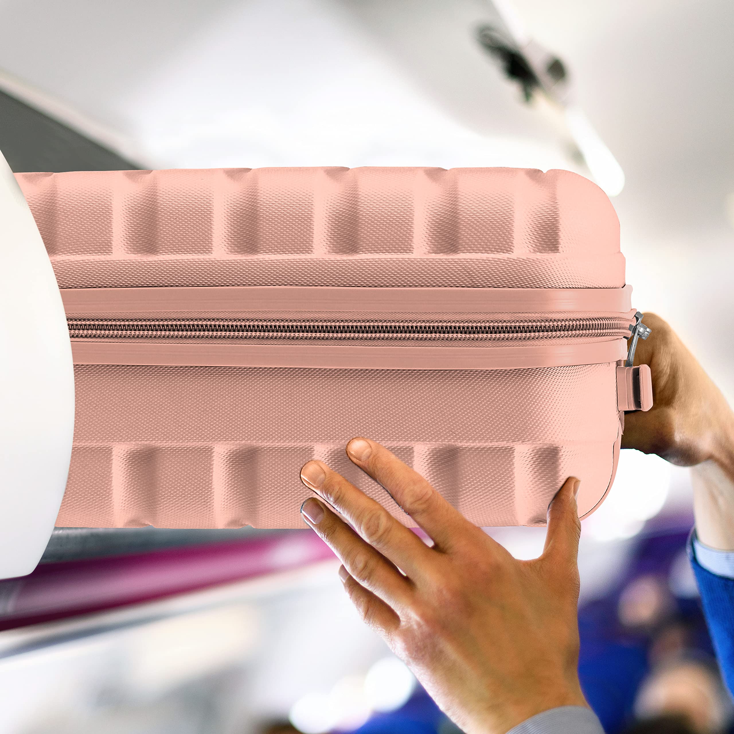 Flight Knight EasyJet Cabin Bag 45x36x20, Underseat, Lightweight Small Durable 4 Wheel Cabin Suitcase, Maximum Carry-On Size, ABS Hard Shell, 10kg Hand Luggage Bag- 45 x 36 x 20 cm Travel Bag