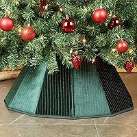Vista 21 de Blissun - Collar para árbol de Navidad, falda de árbol de Navidad con lentejuelas, anillo de árbol plegable, base de soporte para árbol de Navidad