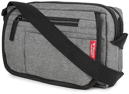 Wooum Small Size Sling Cross Body Travel Office Business Messenger one Side Shoulder Pouch Bag Money Bag for Men and Women (9x3.56inch)
