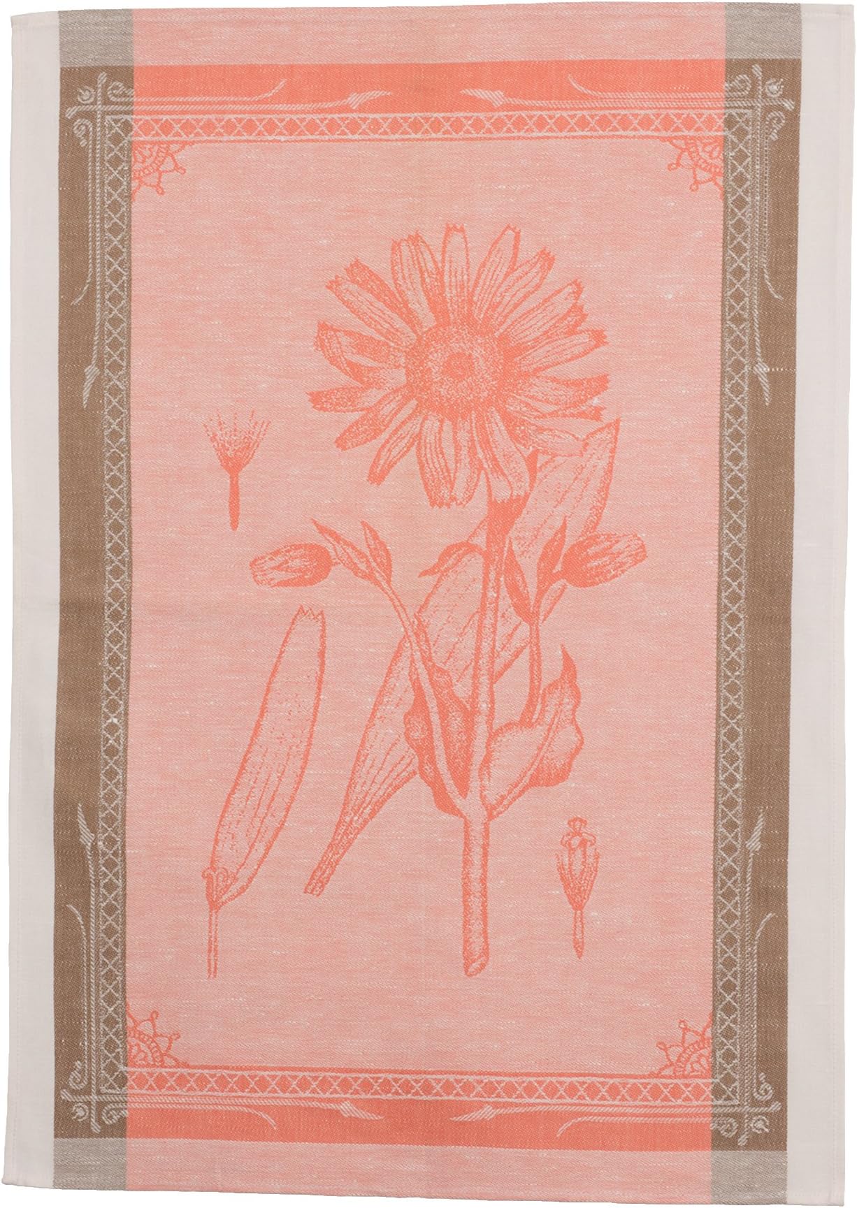 Set of 3 Tea Towels/Towel/Tea towel/Hand Towel/Half-Linen Tea Towel 50 x 70 cm/Kitchen Towels/Tea Towels, Won't Shed (Brown)
