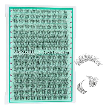 AMZGIRL Natural Lash Clusters, 160PCS Eye Lash Extension for DIY at Home