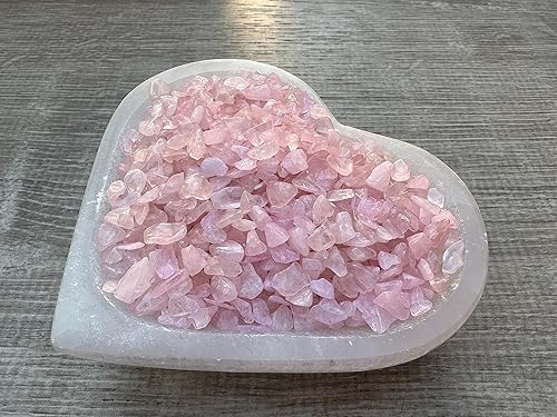 Miniatura 9 de GAF TREASURES Chips de piedras preciosas semitradas, naturales de 0.5 libras, mini cristales triturados, chips de cristal sin perforar (cuarzo rosa)