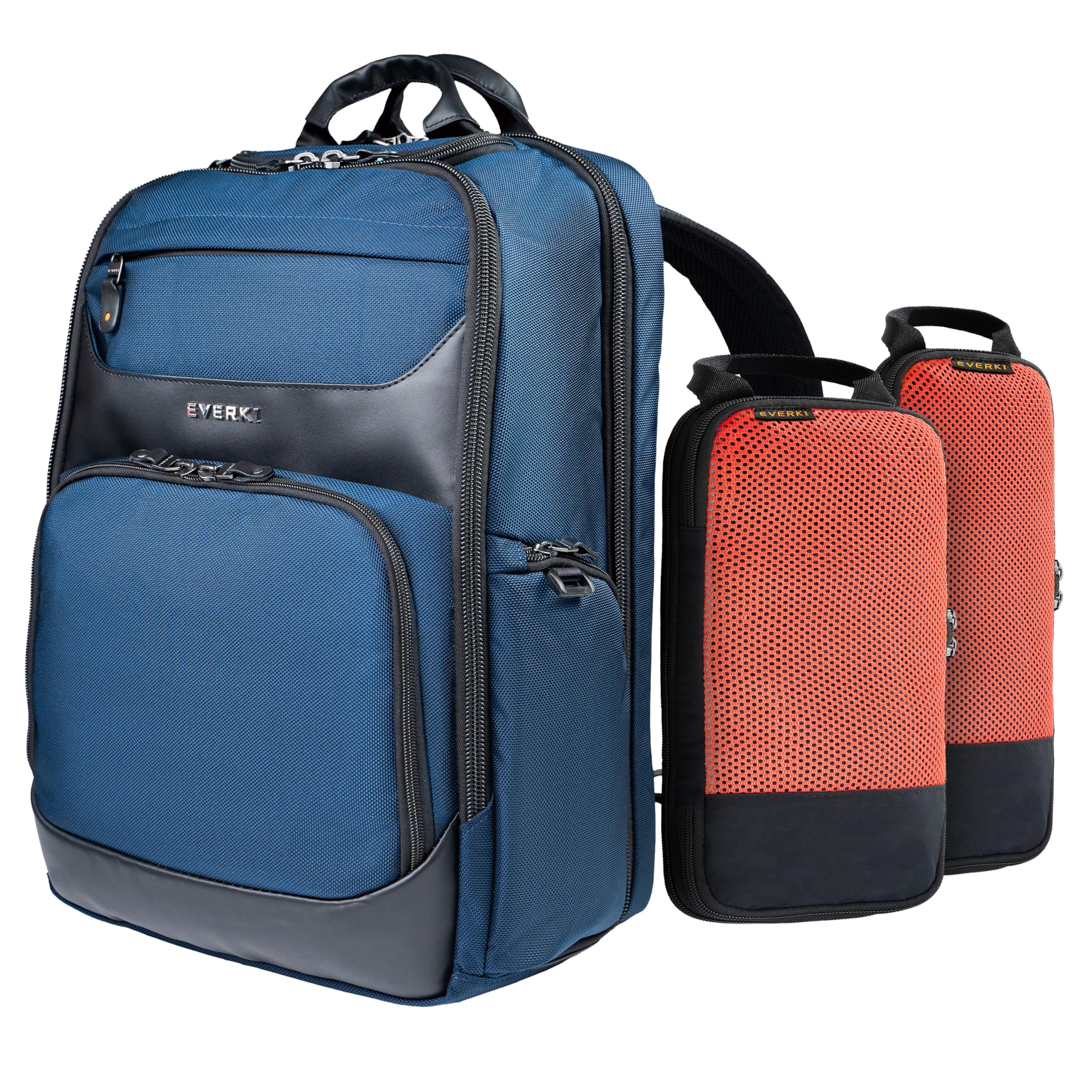 EVERKI Onyx Premium Business Executive Laptop Backpack Compression Packing Cube Set S M 36L Capacity 17 3 Laptop