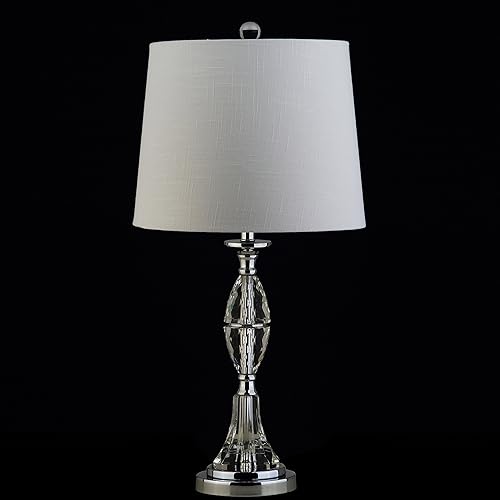 Miniatura 5 de JONATHAN Y JYL2041A-SET2 - Juego de 2 lámparas de mesa Reid de cristal LED de 25.5 pulgadas, lámpara de mesa de noche para dormitorio, sala de