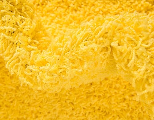 Miniatura 8 de Unique Loom Colección Solid Shag - Alfombra de área de la colección Shag sólido (2 pies 6 pulgadas x 13 pies 1 pulgada, pasillo, color amarillo