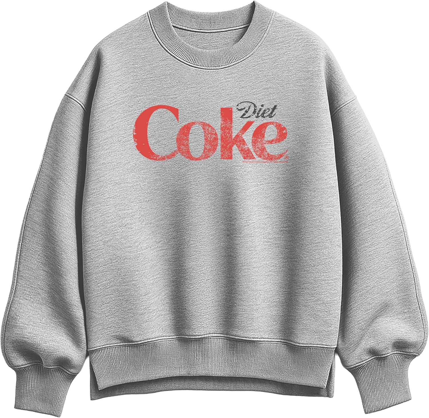 HYBRID APPAREL Coca-Cola - Diet Coke Logo - Ladies Oversized Fleece Crew Sweatshirt