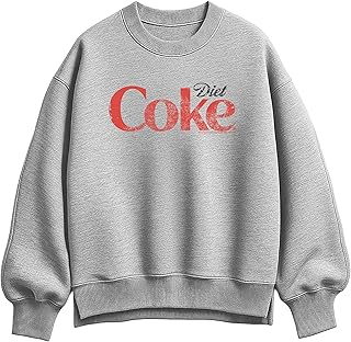 Coca-Cola - Diet Coke Logo - Ladies Oversized Fleece Crew Sweatshirt