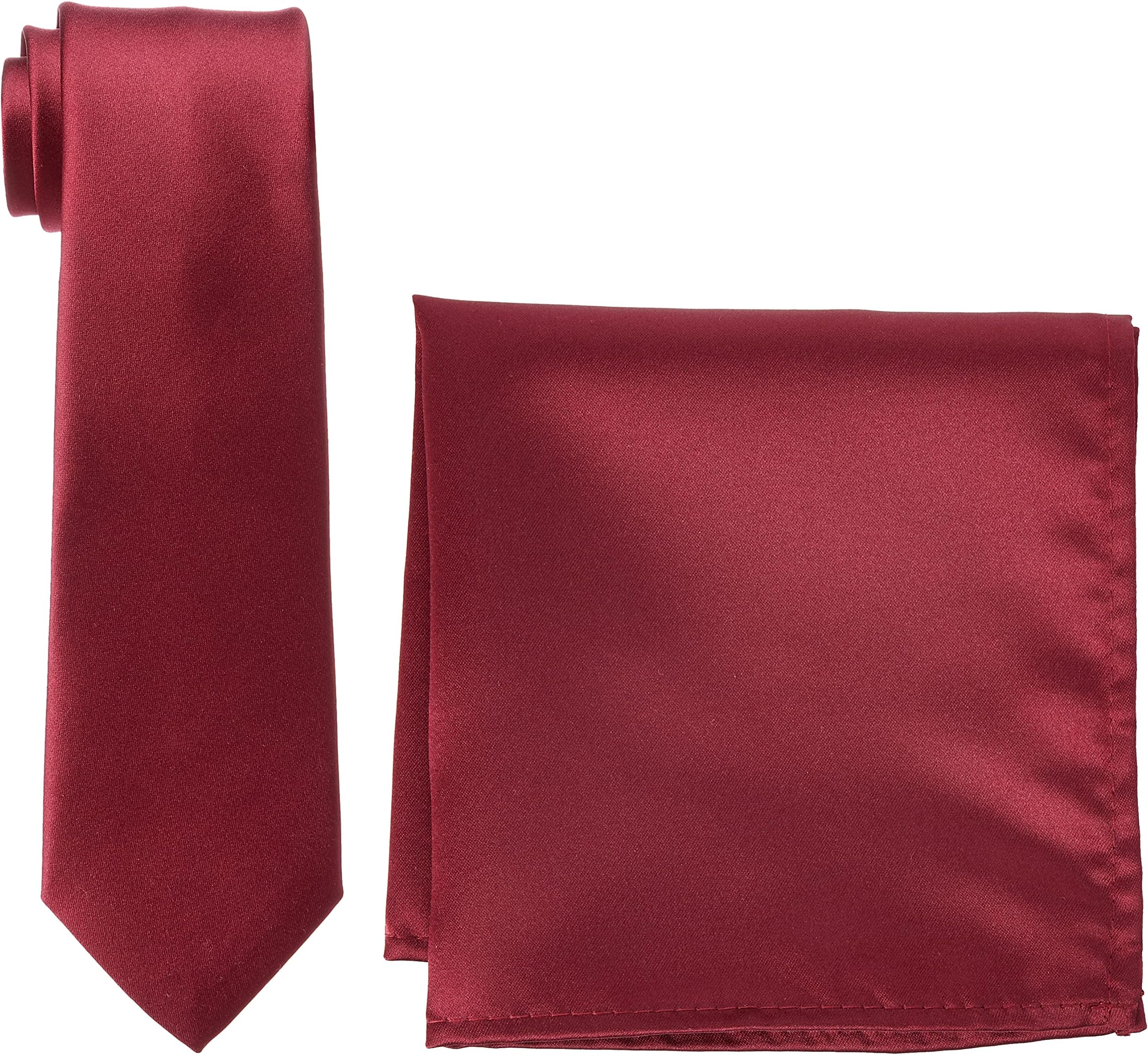 Rael-Brook Men's Satin tie Pocket Square Set