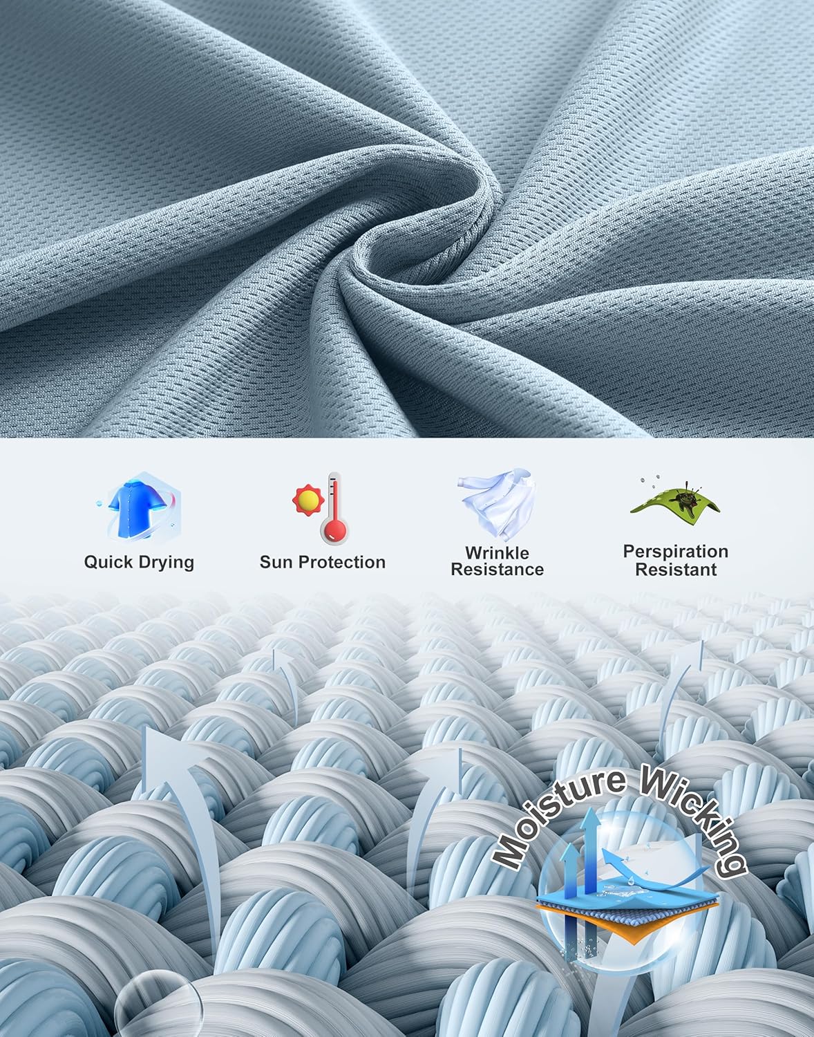 Men's Polo Shirts Quick Dry Performance Tactical Shirt Collared Golf Shirts Short Sleeve Casual Work Polos - Image 5