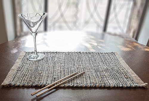 Miniatura 2 de Chardin home Juego de 4 manteles individuales de yute natural, 13 x 19 pulgadas, manteles individuales rústicos de granja, colores de manteles de