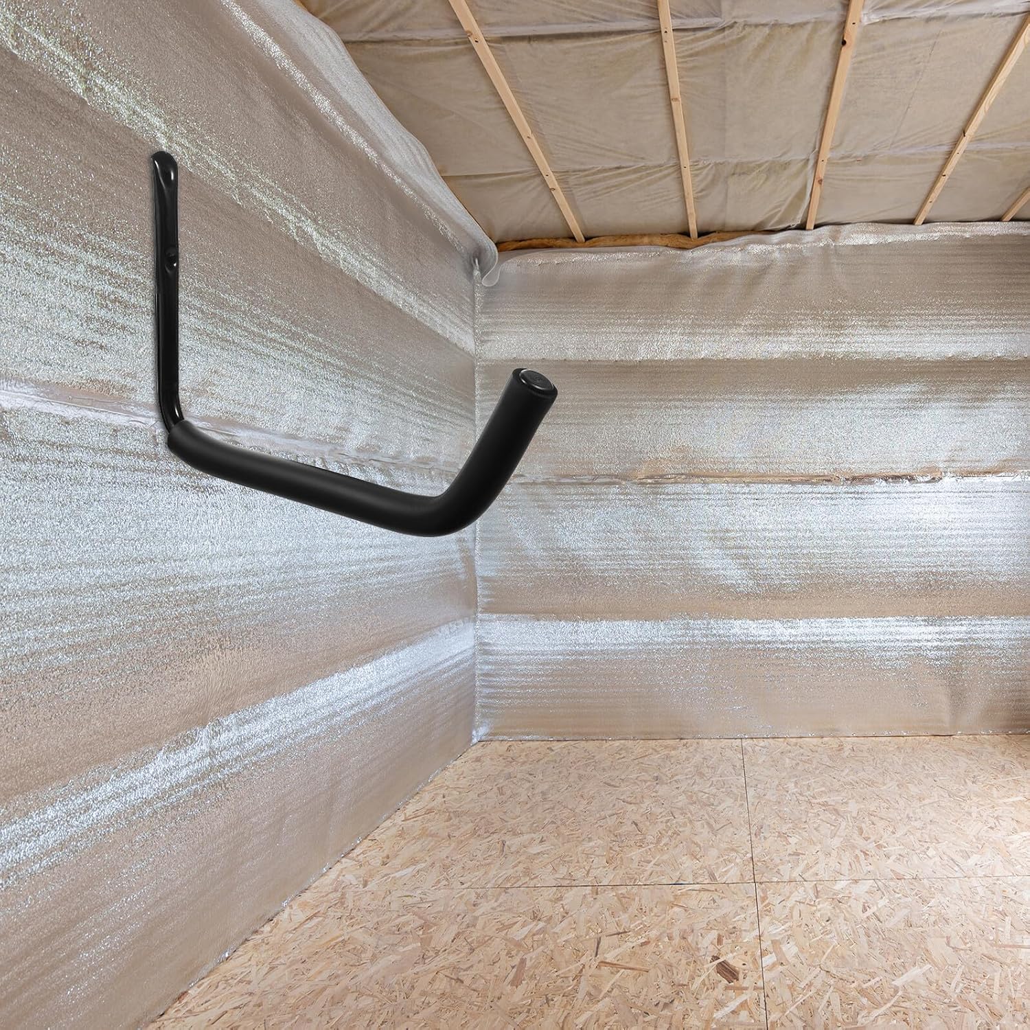 Mikikit Heavy Duty Steel Garage Hooks 6pcs Metal Storage Utility Hooks for Kayak Canoe Surfboard Wall Mount Rack Organizer