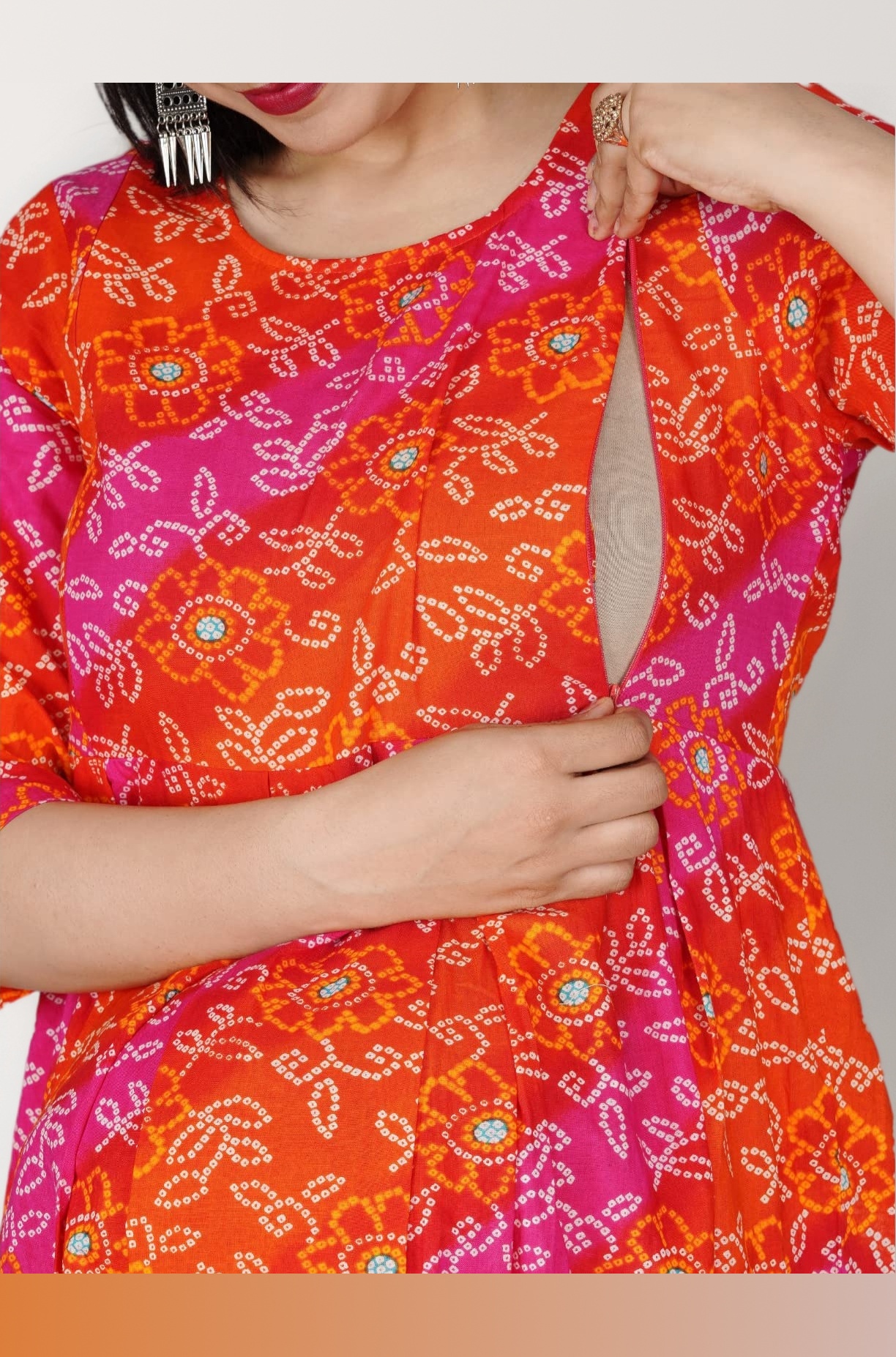 Jikonet Women's Maternity Kurti for Feeding Zippers (VJK)