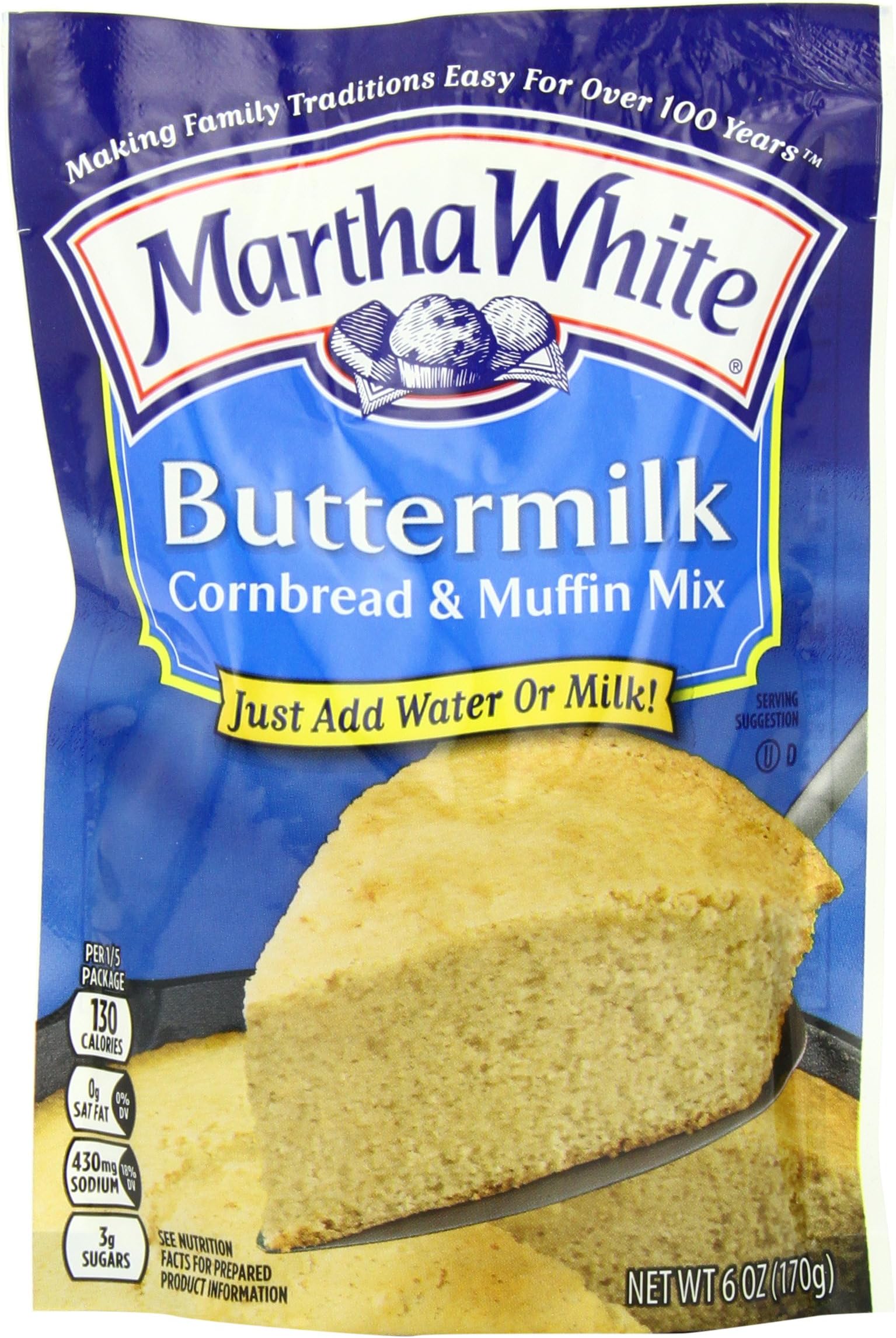 Martha White Buttermilk Cornbread Mix, 6Ounce (Pack of 12) Grocery & Gourmet Food
