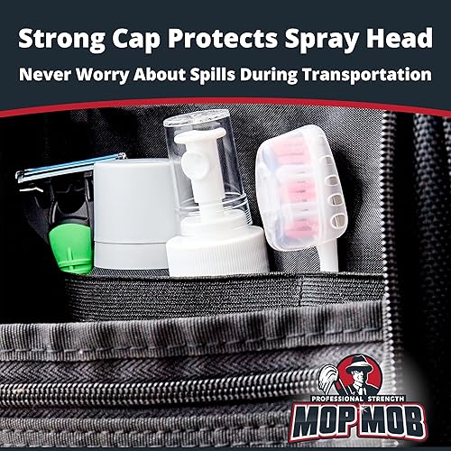 Miniatura 5 de Cabezal rociador de niebla fina a prueba de fugas, paquete de 3 unidades. Tapa de repuesto para botellas grandes, sin BPA de 24410 hilos con tubo de