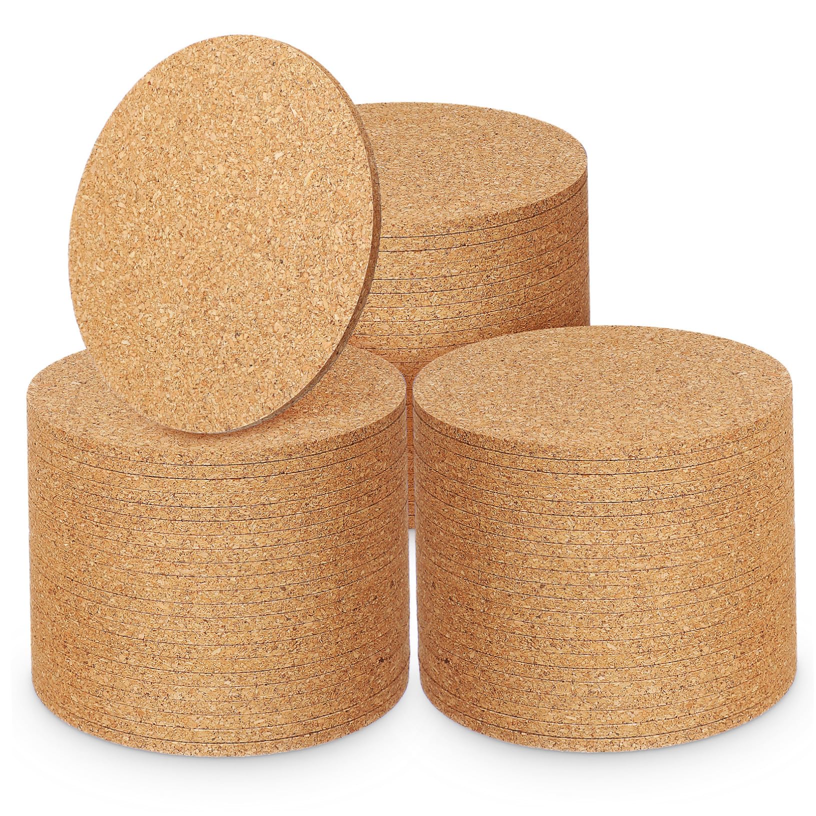 Dessous de verre ronds Toyvian en liège lot de 100 pour table basse