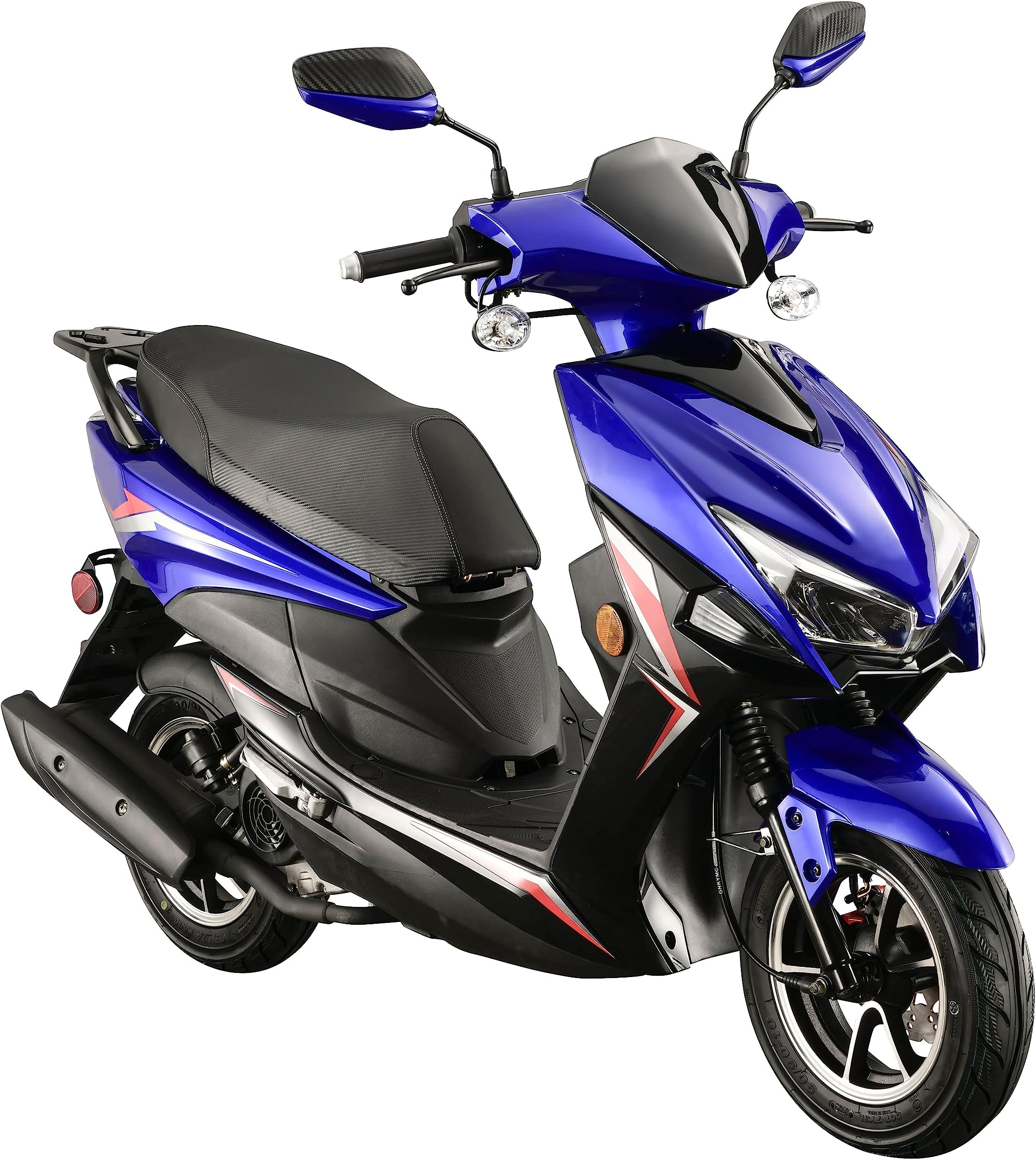 HHH X18 150cc Scooter Street Motorcycle Gas Moped 150cc Adult Bike with 10 inch Aluminum Wheels (Choose Your Color : Red, Black & Blue)