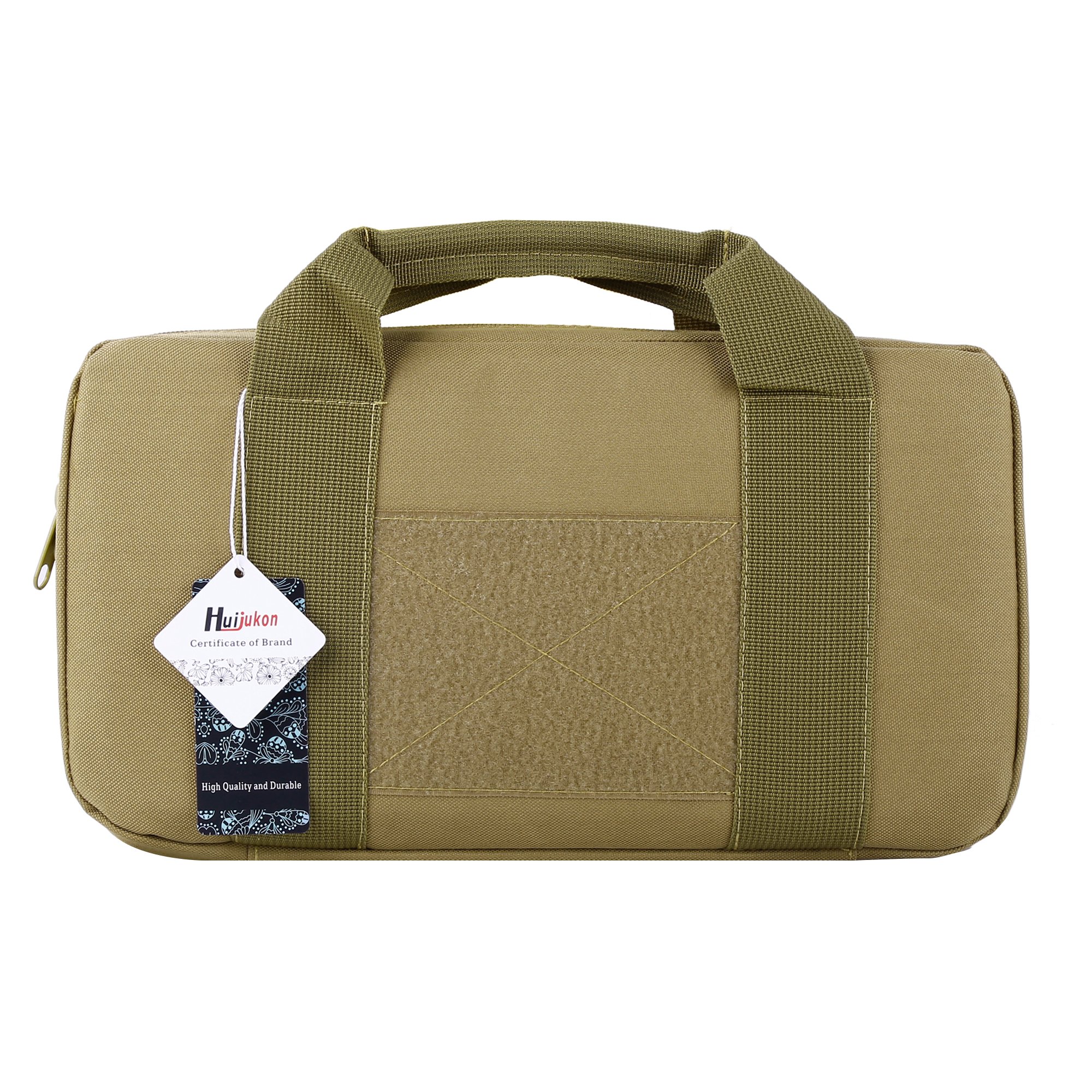 Huijukon Tactical Single Pistol Case Range Bag Handgun Bag 1000D Nylon