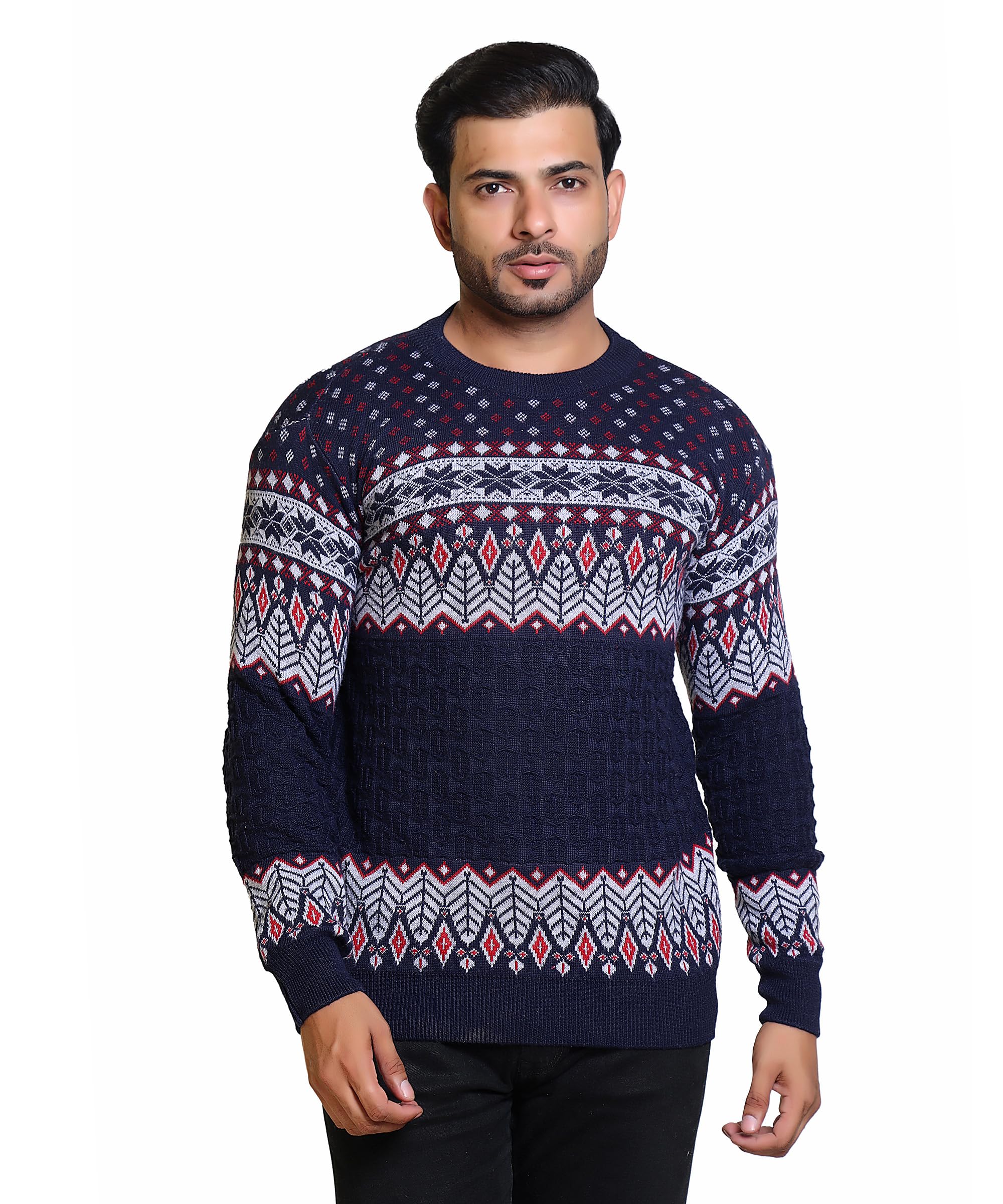 grand line Grandline Men’s Multicolor Winter Knit Pullover – Comfort & Style-picture-36