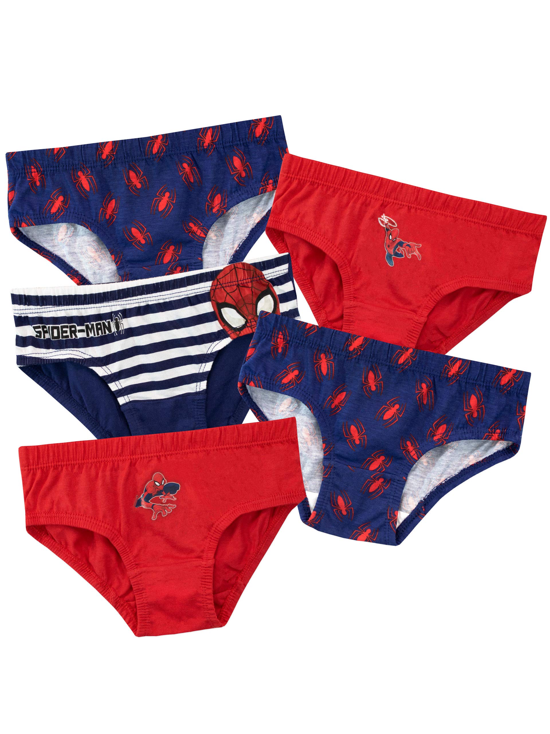 Spiderman - Pack de sous-vêtements - l'homme Araignée - Garçon - Multicolore - 6-7 Ans - lot de 5