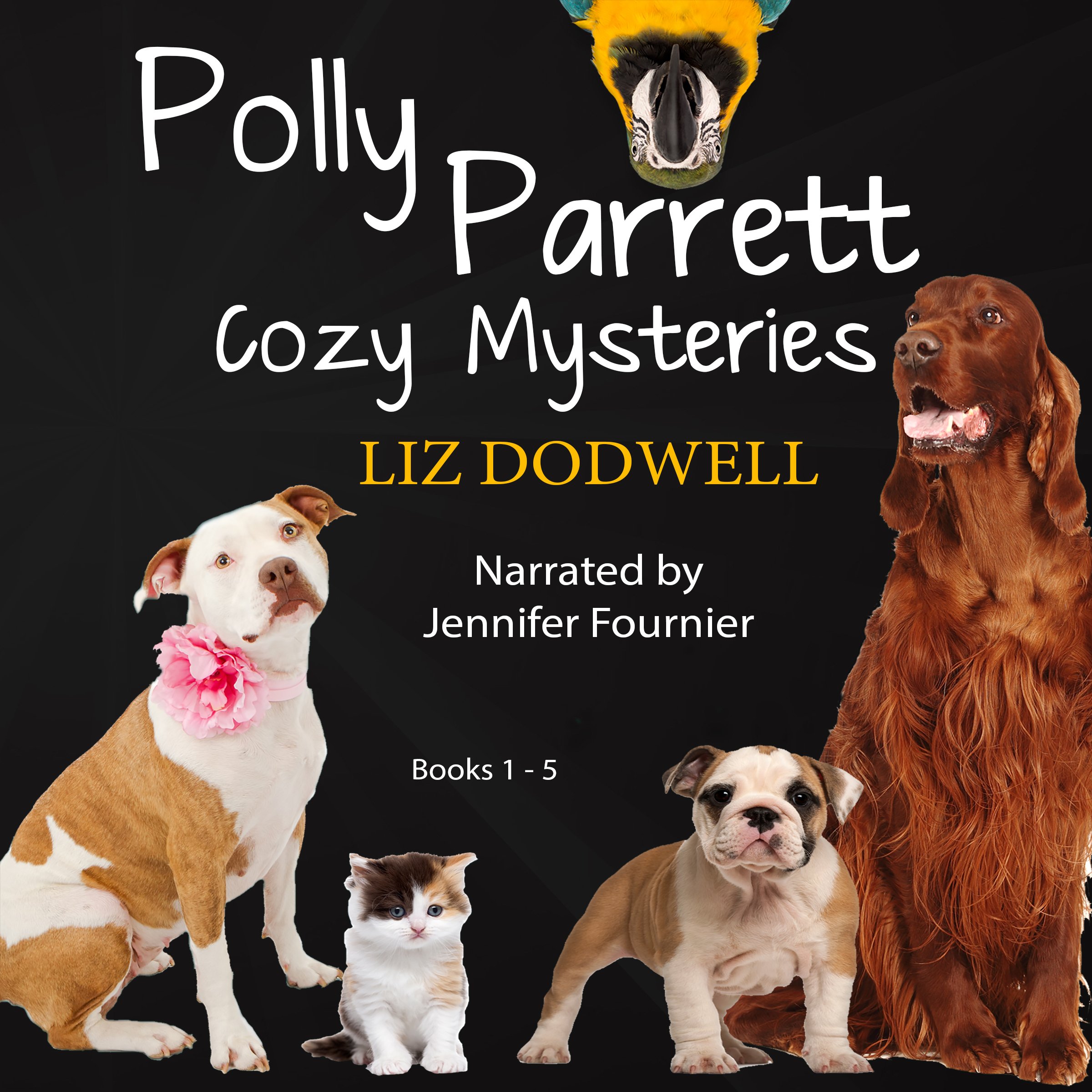 Cover art for Polly Parrett Pet-Sitter Cozy Mysteries Collection (5-Books-in-1): Doggone Christmas, The Christmas Kitten, Bird Brain, Seeing Red, The Christmas Puppy