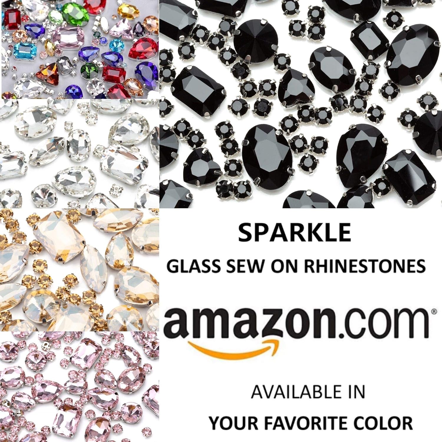 Blue Sew On Rhinestones, Choupee 130PCS Teal Sew On Rhinestone Metal Back Prong Setting Sewing Claw Rhinestone Mixed Shapes Sew On Glass Gems for Jewelry, Clothes, Costume, Shoes, Dress, Garments