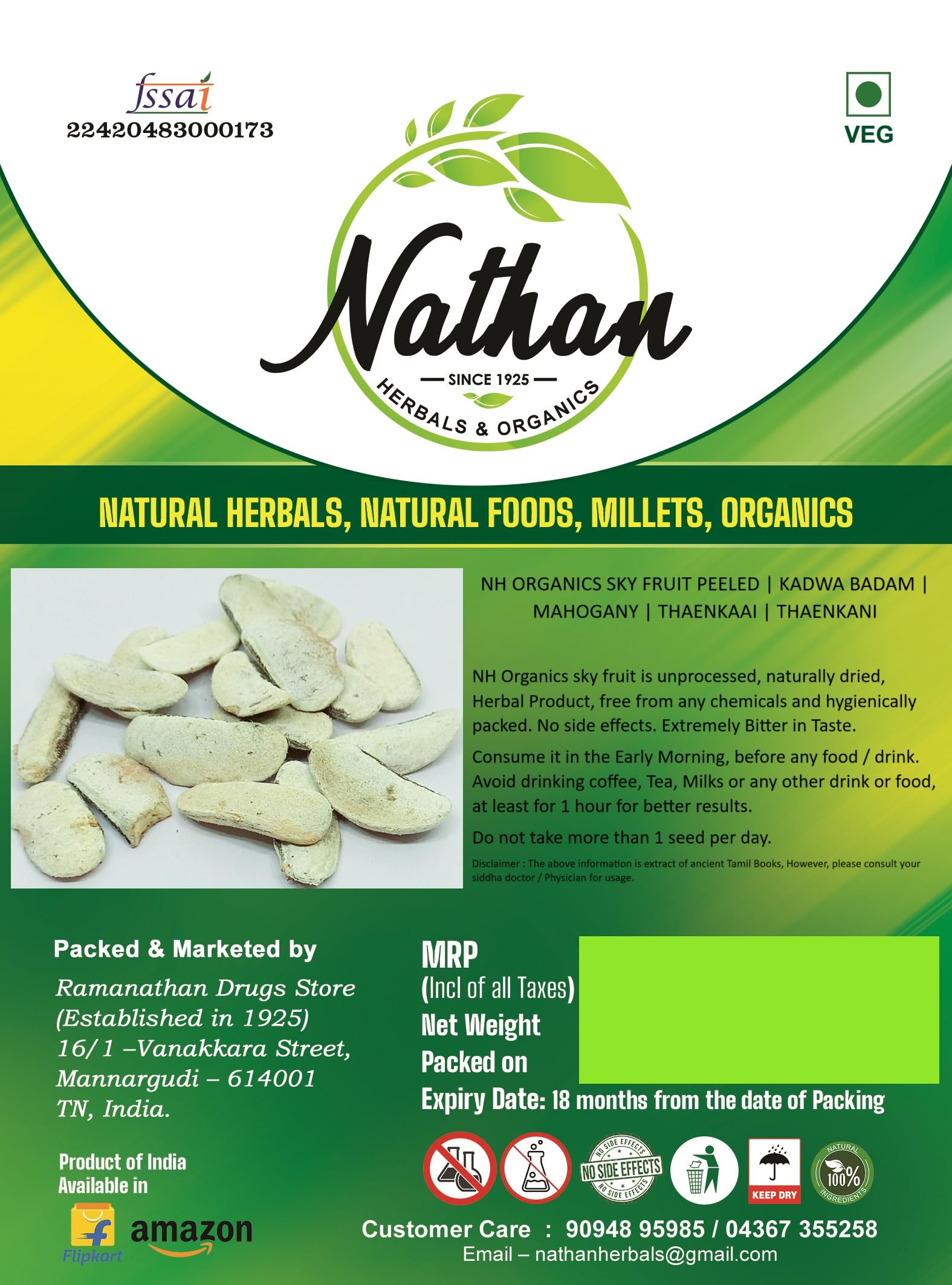 See full amazon price history chart for NATHAN HERBALS & ORGANICS Sky Fruit Peeled | Kadwa Badam | Bitter Almonds Seeds Packet-100Gm NATHAN HERBALS & ORGANICS Sky Fruit Peeled | Kadwa Badam | Bitter Almonds Seeds Packet-100Gm (B09Q1CHKGP) Amazon Price History, Amazon Price Tracker