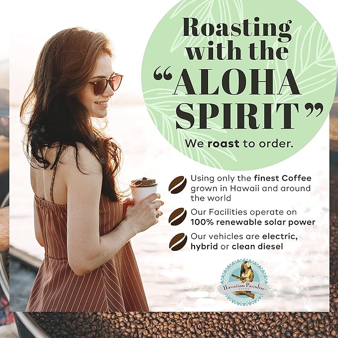 Café Hawaiian Paradise Coffee 10% Hawái Grano Entero 24oz miniatura 3