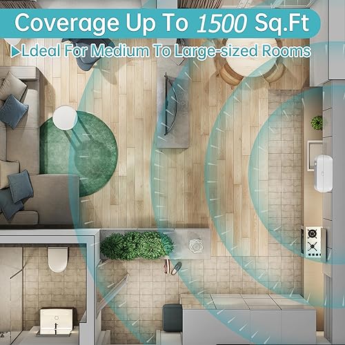 Miniatura 4 de Máquina de aire inteligente con aroma WiFi 2025 para el hogar, hotel, spa, oficina, cobertura de 1500 pies cuadrados, difusor de aire frío, difusor