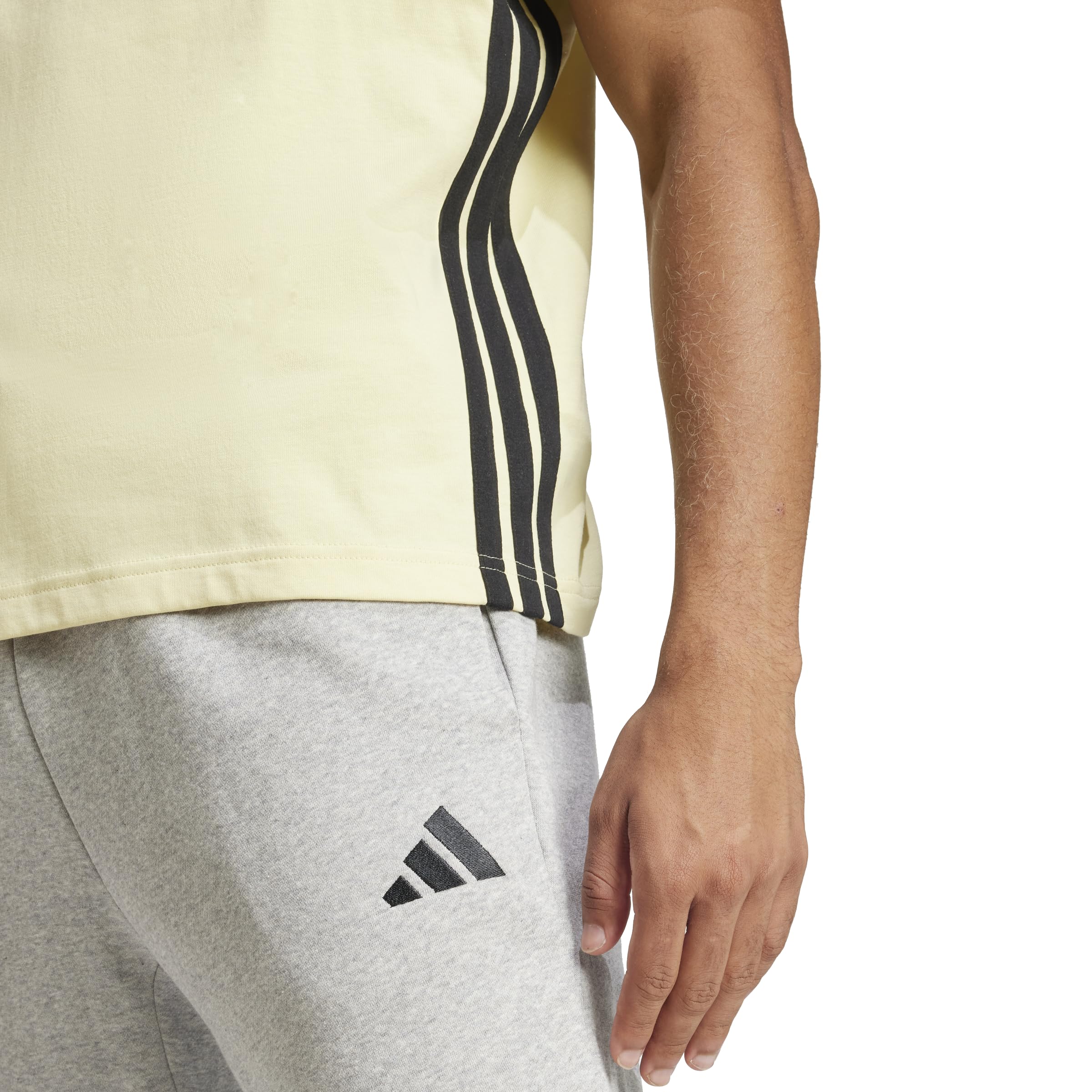 adidas Essentials Feel Cozy - Pantalones de chándal para Hombre, Gris Jaspeado/Negro, S Alto