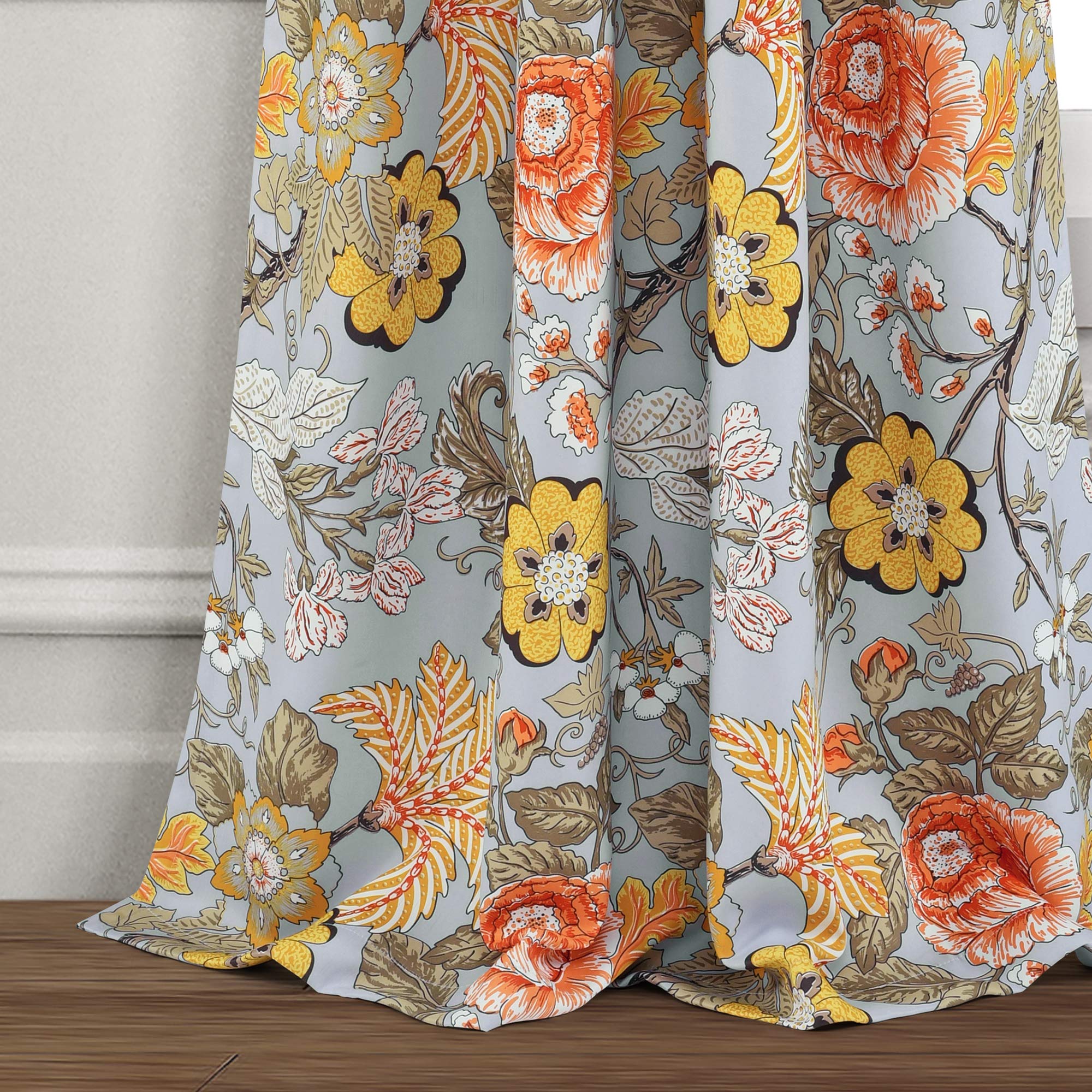 Lush Decor Gray and Green Light Sydney Curtains, Gray & Green, W 52" x L 84" (1 Panels) - Image 4