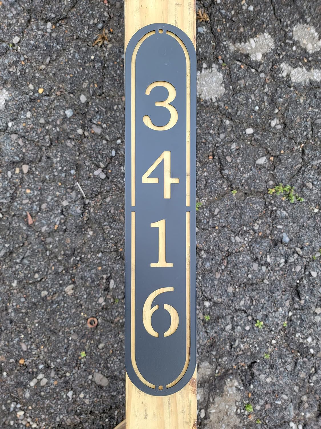 2 PACK - 18" x 3.5" Mailbox Numbers - Address Numbers for Houses - Mailbox Numbers for Outside (Flat Black Powder Coat)