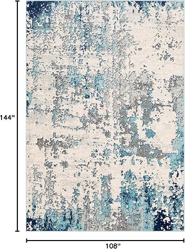 Vista 55 de Artistic Weavers Arti - Alfombra abstracta moderna de 5 pies, 3 pulgadas, Redonda, Aguamarina/coral Agua / coral