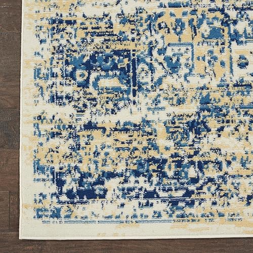 Miniatura 7 de Nourison Grafix - Alfombra persa blanca de 8 pies 6 pulgadas x 12 pies, fácil de limpiar, no se desprenden hilos, para dormitorio, sala de estar,