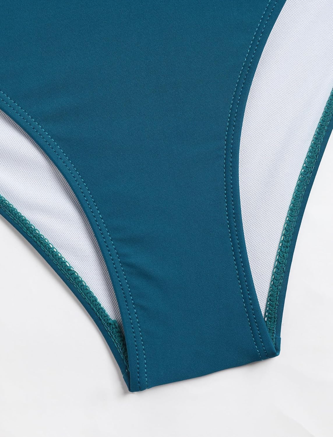 ZAFUL Women's Bandeau Tankini Swimsuit Asymmetrical Slit Bowknot String High Cut Fairyland Cheeky Bathing Suit - Image 5