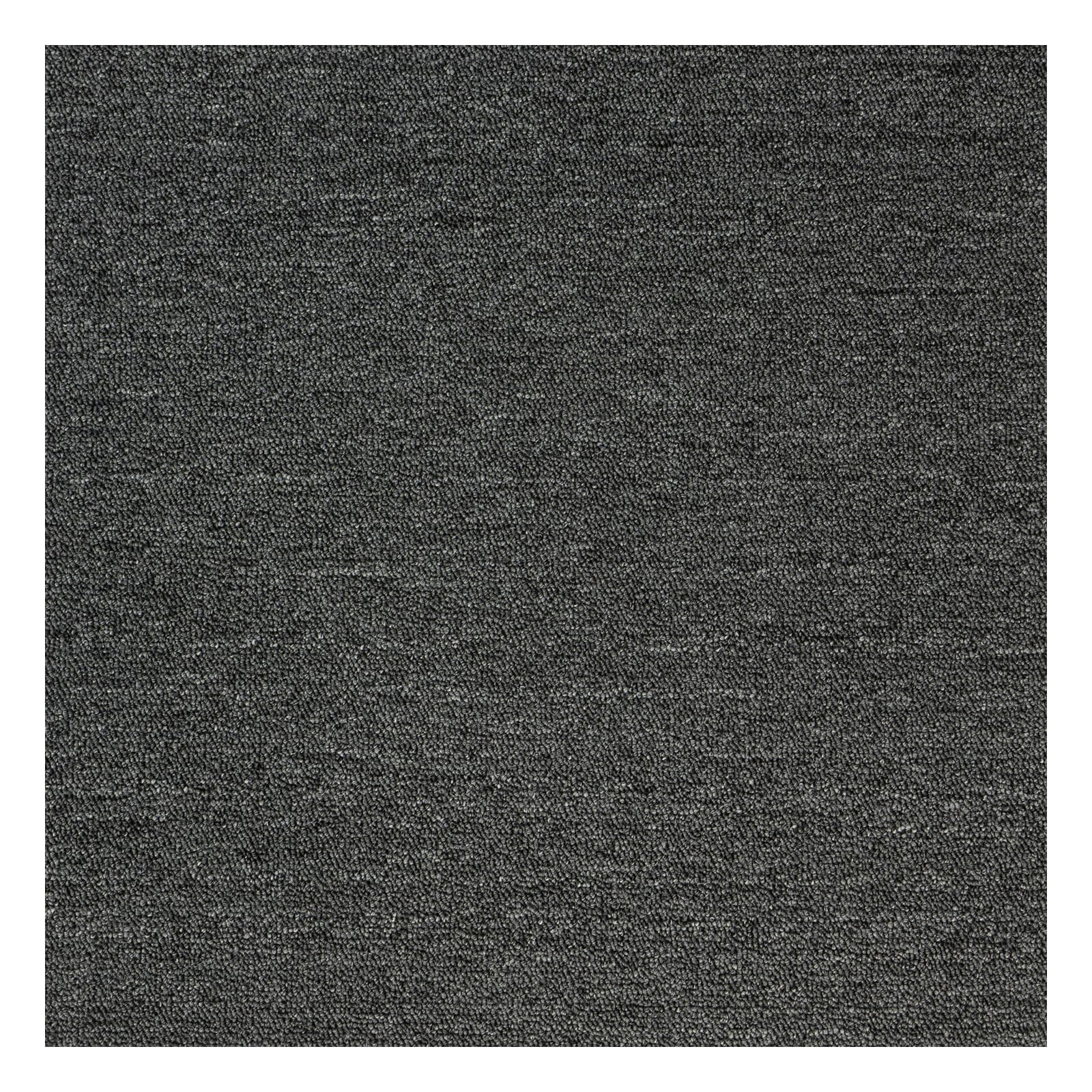 50x50 cm Teppichfliesen, zur Selbstverlegung — 20 Fliesen pro Packung (5 Quadratmeter) — strapazierfähig — geeignet für Wohnungen, Büros, Apartments und Gewerberäume (Dunkelgrau)