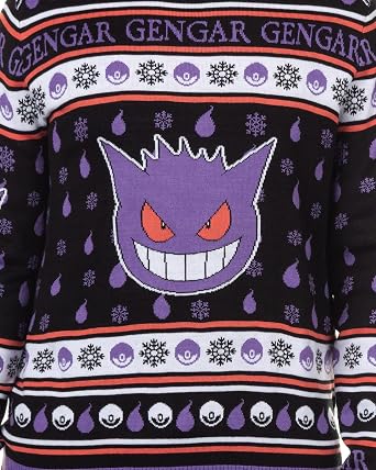 Mad Engine Pokemon Character Design Men's Pullover Crewneck Adult Ugly Sweater for Christmas