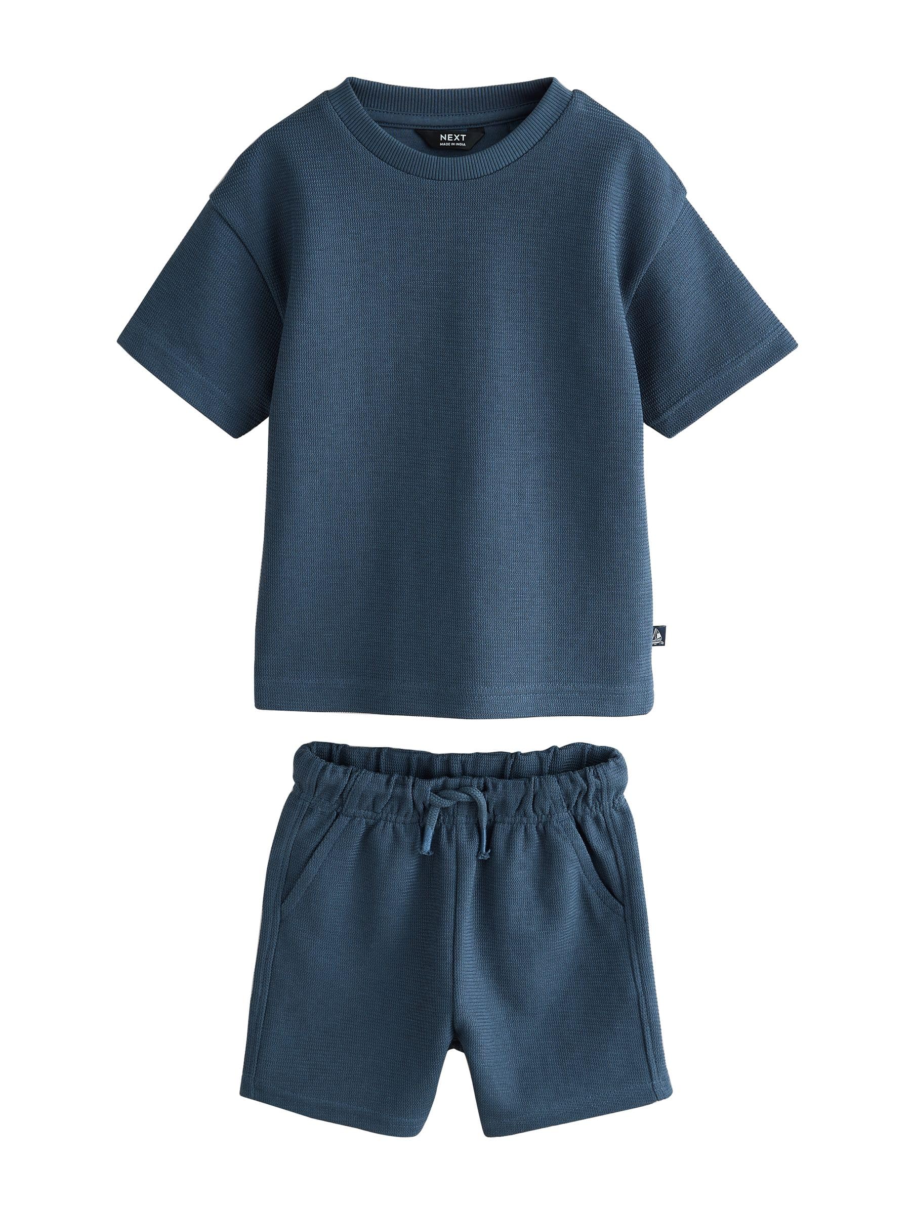 NEXT Jungen Kurzärmeliges T-Shirt und Shorts im 2er-Set