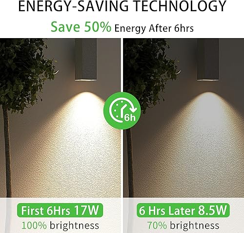 Miniatura 3 de Qualilux Bombillas LED de inundación PAR38 para exteriores del atardecer al amanecer, blanco cálido 3000K, equivalente a 150 W, 1600 LM, sensor de