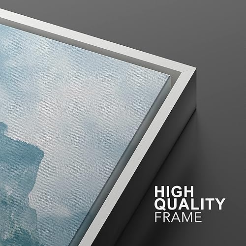 Miniatura 4 de wall26 Lienzo enmarcado para pared, juego de arte de pared con diseño de bosque para decoración de guardería, bosque montañoso, lago, naturaleza,